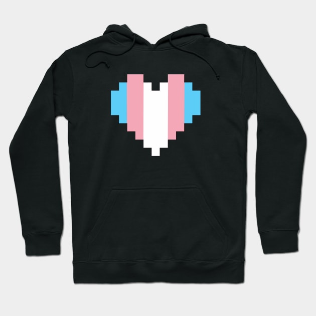 Transgender 8-bit Heart Hoodie by TheUndeadDesign